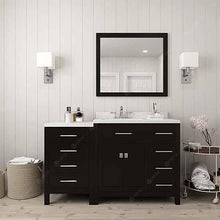 Load image into Gallery viewer, Caroline Parkway 57&quot; Single Sink Dazzle White Quartz Top Vanity with Mirror - Vanity Grace Store - Virtuusa