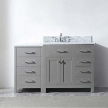 Load image into Gallery viewer, Caroline Parkway 57&quot; Single Sink Italian Carrara White Marble Top Vanity with Faucet - Vanity Grace Store - Virtuusa