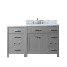 Load image into Gallery viewer, Caroline Parkway 57&quot; Single Sink Italian Carrara White Marble Top Vanity with Faucet - Vanity Grace Store - Virtuusa
