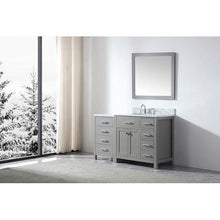 Load image into Gallery viewer, Caroline Parkway 57&quot; Single Sink Italian Carrara White Marble Top Vanity with Mirror - Vanity Grace Store - Virtuusa