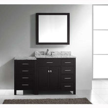 Load image into Gallery viewer, Caroline Parkway 57&quot; Single Sink Italian Carrara White Marble Top Vanity with Mirror - Vanity Grace Store - Virtuusa