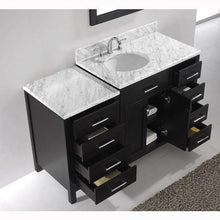 Load image into Gallery viewer, Caroline Parkway 57&quot; Single Sink Italian Carrara White Marble Top Vanity with Mirror - Vanity Grace Store - Virtuusa