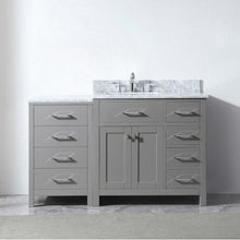 Load image into Gallery viewer, Caroline Parkway 57&quot; Single Sink Italian Carrara White Marble Top Vanity - Vanity Grace Store - Virtuusa