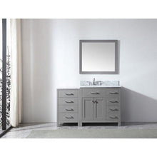 Load image into Gallery viewer, Caroline Parkway 57&quot; Single Sink Italian Carrara White Marble Top Vanity with Faucet and Mirror - Vanity Grace Store - Virtuusa