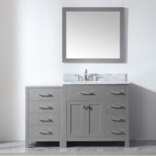 Load image into Gallery viewer, Caroline Parkway 57&quot; Single Sink Italian Carrara White Marble Top Vanity with Faucet - Vanity Grace Store - Virtuusa