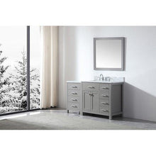 Load image into Gallery viewer, Caroline Parkway 57&quot; Single Sink Italian Carrara White Marble Top Vanity with Mirror - Vanity Grace Store - Virtuusa