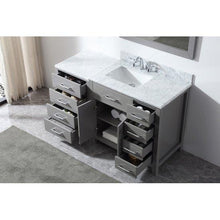 Load image into Gallery viewer, Caroline Parkway 57&quot; Single Sink Italian Carrara White Marble Top Vanity with Mirror - Vanity Grace Store - Virtuusa