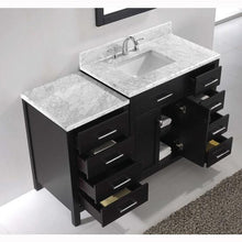 Load image into Gallery viewer, Caroline Parkway 57&quot; Single Sink Italian Carrara White Marble Top Vanity with Mirror - Vanity Grace Store - Virtuusa