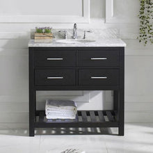 Load image into Gallery viewer, Caroline Estate 36&quot; Single Sink Italian Carrara White Marble Top Vanity - Vanity Grace Store - Virtuusa