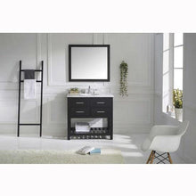 Load image into Gallery viewer, Caroline Estate 36&quot; Single Sink Italian Carrara White Marble Top Vanity with Mirror - Vanity Grace Store - Virtuusa