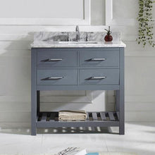 Load image into Gallery viewer, Caroline Estate 36&quot; Single Sink Italian Carrara White Marble Top Vanity - Vanity Grace Store - Virtuusa