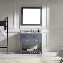 Load image into Gallery viewer, Caroline Estate 36&quot; Single Sink Italian Carrara White Marble Top Vanity with Faucet and Mirror - Vanity Grace Store - Virtuusa