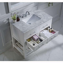 Load image into Gallery viewer, Caroline Estate 36&quot; Single Sink Italian Carrara White Marble Top Vanity with Faucet and Mirror - Vanity Grace Store - Virtuusa