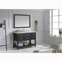 Load image into Gallery viewer, Caroline Estate 48&quot; Single Sink Italian Carrara White Marble Top Vanity with Faucet and Mirror - Vanity Grace Store - Virtuusa