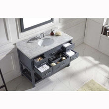 Load image into Gallery viewer, Caroline Estate 48&quot; Single Sink Italian Carrara White Marble Top Vanity with Mirror - Vanity Grace Store - Virtuusa