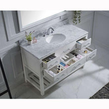 Load image into Gallery viewer, Caroline Estate 48&quot; Single Sink Italian Carrara White Marble Top Vanity with Mirror - Vanity Grace Store - Virtuusa
