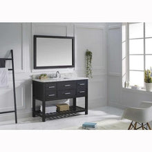 Load image into Gallery viewer, Caroline Estate 48&quot; Single Sink Italian Carrara White Marble Top Vanity with Faucet and Mirror - Vanity Grace Store - Virtuusa