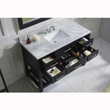 Load image into Gallery viewer, Caroline Estate 48&quot; Single Sink Italian Carrara White Marble Top Vanity with Mirror - Vanity Grace Store - Virtuusa