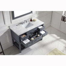 Load image into Gallery viewer, Caroline Estate 48&quot; Single Sink Italian Carrara White Marble Top Vanity with Faucet and Mirror - Vanity Grace Store - Virtuusa