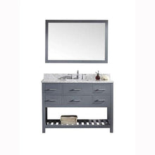 Load image into Gallery viewer, Caroline Estate 48&quot; Single Sink Italian Carrara White Marble Top Vanity with Faucet and Mirror - Vanity Grace Store - Virtuusa