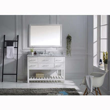 Load image into Gallery viewer, Caroline Estate 48&quot; Single Sink Italian Carrara White Marble Top Vanity with Mirror - Vanity Grace Store - Virtuusa