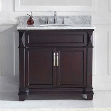 Load image into Gallery viewer, Victoria 36&quot; Single Sink Italian Carrara White Marble Top Vanity - Vanity Grace Store - Virtuusa