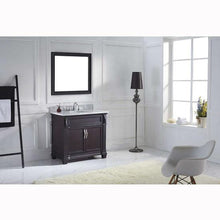 Load image into Gallery viewer, Victoria 36" Single Sink Italian Carrara White Marble Top Vanity with Faucet and Mirror - Vanity Grace Store - Virtuusa