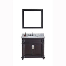 Load image into Gallery viewer, Victoria 36" Single Sink Italian Carrara White Marble Top Vanity with Faucet and Mirror - Vanity Grace Store - Virtuusa