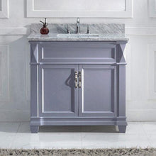 Load image into Gallery viewer, Victoria 36&quot; Single Sink Italian Carrara White Marble Top Vanity - Vanity Grace Store - Virtuusa