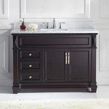 Load image into Gallery viewer, Victoria 48&quot; Single Sink Italian Carrara White Marble Top Vanity - Vanity Grace Store - Virtuusa