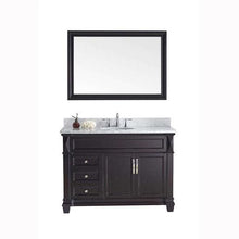 Load image into Gallery viewer, Victoria 48&quot; Single Sink Italian Carrara White Marble Top Vanity with Faucet and Mirror - Vanity Grace Store - Virtuusa