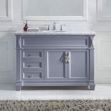 Load image into Gallery viewer, Victoria 48&quot; Single Sink Italian Carrara White Marble Top Vanity - Vanity Grace Store - Virtuusa