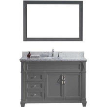 Load image into Gallery viewer, Victoria 48&quot; Single Sink Italian Carrara White Marble Top Vanity with Faucet and Mirror - Vanity Grace Store - Virtuusa