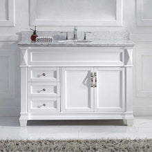 Load image into Gallery viewer, Victoria 48&quot; Single Sink Italian Carrara White Marble Top Vanity - Vanity Grace Store - Virtuusa