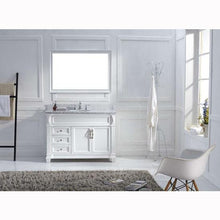 Load image into Gallery viewer, Victoria 48&quot; Single Sink Italian Carrara White Marble Top Vanity with Faucet and Mirror - Vanity Grace Store - Virtuusa
