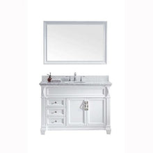 Load image into Gallery viewer, Victoria 48&quot; Single Sink Italian Carrara White Marble Top Vanity with Mirror - Vanity Grace Store - Virtuusa