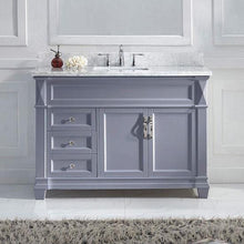 Load image into Gallery viewer, Victoria 48&quot; Single Sink Italian Carrara White Marble Top Vanity - Vanity Grace Store - Virtuusa