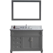 Load image into Gallery viewer, Victoria 48&quot; Single Sink Italian Carrara White Marble Top Vanity with Faucet and Mirror - Vanity Grace Store - Virtuusa