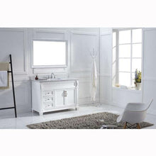 Load image into Gallery viewer, Victoria 48&quot; Single Sink Italian Carrara White Marble Top Vanity with Mirror - Vanity Grace Store - Virtuusa