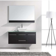 Load image into Gallery viewer, Marsala 48&quot; Single Sink Clear Tempered Glass Top Vanity with Faucet and Mirror - Vanity Grace Store - Virtuusa