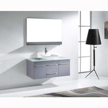 Load image into Gallery viewer, Marsala 48&quot; Single Sink Clear Tempered Glass Top Vanity with Faucet and Mirror - Vanity Grace Store - Virtuusa