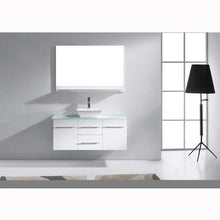 Load image into Gallery viewer, Marsala 48&quot; Single Sink Clear Tempered Glass Top Vanity with Faucet and Mirror - Vanity Grace Store - Virtuusa