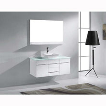 Load image into Gallery viewer, Marsala 48&quot; Single Sink Clear Tempered Glass Top Vanity with Faucet and Mirror - Vanity Grace Store - Virtuusa