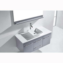Load image into Gallery viewer, Marsala 48&quot; Single Sink White Engineered Stone Top Vanity with Faucet and Mirror - Vanity Grace Store - Virtuusa