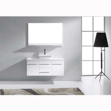 Load image into Gallery viewer, Marsala 48&quot; Single Sink White Engineered Stone Top Vanity with Faucet and Mirror - Vanity Grace Store - Virtuusa
