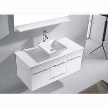 Load image into Gallery viewer, Marsala 48&quot; Single Sink White Engineered Stone Top Vanity with Faucet and Mirror - Vanity Grace Store - Virtuusa