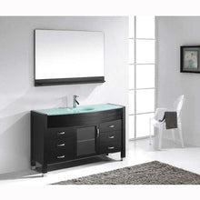 Load image into Gallery viewer, Ava 55&quot; Single Sink Aqua Tempered Glass Top Vanity with Faucet and Mirror - Vanity Grace Store - Virtuusa