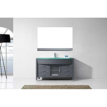 Load image into Gallery viewer, Ava 55&quot; Single Sink Aqua Tempered Glass Top Vanity with Faucet and Mirror - Vanity Grace Store - Virtuusa