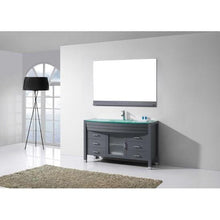Load image into Gallery viewer, Ava 55&quot; Single Sink Aqua Tempered Glass Top Vanity with Faucet and Mirror - Vanity Grace Store - Virtuusa