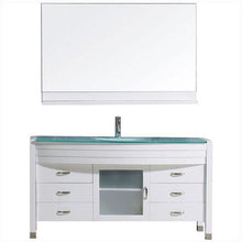 Load image into Gallery viewer, Ava 55&quot; Single Sink Aqua Tempered Glass Top Vanity with Faucet and Mirror - Vanity Grace Store - Virtuusa